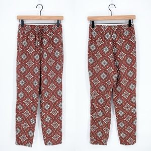 H&M Bohemian Patterned Pull On Pants Size 4